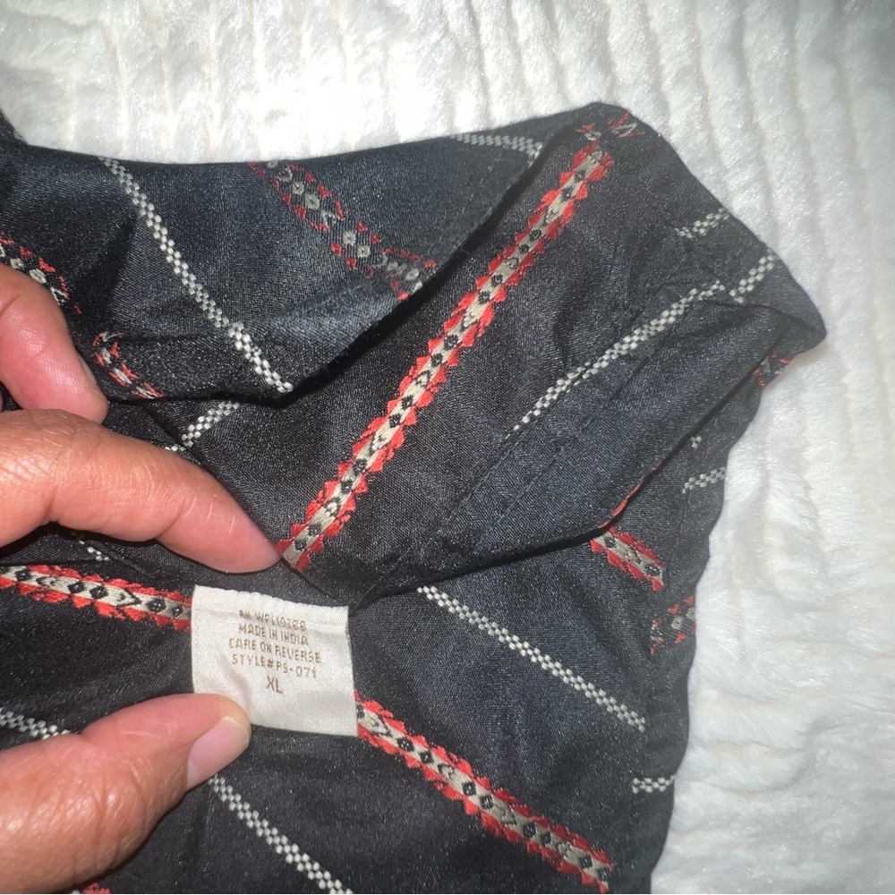 Scully Men's Western Button-Up Shirt - Black Striped, XL, 100% Polyester‎ - Picture 8 of 8